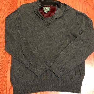 Men’s Woolrich Charcoal Half Zip Sweater Size L